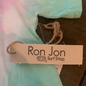 Ron Jon Juniors Diagonal Dye Tie Front Crop Tee